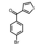structure of CAS# 187963-92-4, (4-Bromophenyl)(3-Thienyl)Methanone;3-(4-Bromobenzoyl)thiophene