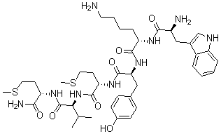 CAS#: 187986-11-4， L-Tryptophyl-L-Lysyl-L-Tyrosyl-L-Methionyl-L-Valyl-L-Methioninamide