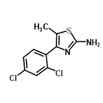 结构式 CAS# 188120-61-8, 4-(2,4-二氯苯基)-5-甲基-1,3-噻唑-2-胺