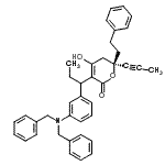 CAS#: 188559-25-3， (6R)-3-{1-[3-(Dibenzylamino)Phenyl]Propyl}-4-Hydroxy-6-(2-Phenylethyl)-6-(1-Propyn-1-Yl)-5,6-Dihydro-2H-Pyran-2-One