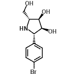 CAS#: 188744-97-0， (2S,3S,4R,5R)-2-(4-Bromophenyl)-5-(Hydroxymethyl)-3,4-Pyrrolidinediol
