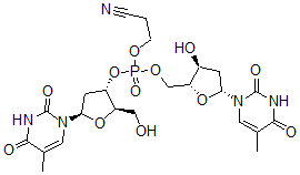CAS#: 18875-74-6， Thymidylyl-(3'-5')-Thymidine Cyanoethyl Phosphotriester