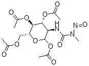 CAS 登录号:18977-95-2, 2-脱氧-2-(3-甲基-3-亚硝基脲基)-D-吡喃葡萄糖1,3,4,6-四乙酸酯