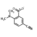 structure of CAS# 19005-63-1, 4-(Dimethylamino)-3-Nitrobenzonitrile;4-(dimethylamino)-3-nitrobenzonitrile;4-Dimethylamino-3-nitrobenzonitrile;4-Dimethylamino-3-nitro-benzonitrile