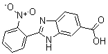 结构式 CAS# 190121-93-8, 2-(2-硝基苯基)-1H-苯并咪唑-6-羧酸