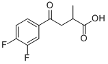 structure of CAS# 191018-57-2, 4-(3,4-Difluorophenyl)-2-Methyl-4-Oxobutanoic Acid;4-(3,4-Difluorophenyl)-2-Methyl-4-Oxo-Butanoic Acid;4-(3,4-Difluorophenyl)-4-Keto-2-Methyl-Butyric Acid;2-Methyl-4-Oxo-4-(3',4'-Difluorophenyl)Butyric Acid