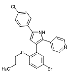 CAS#: 191034-25-0， 4-[3-(5-Bromo-2-Propoxyphenyl)-5-(4-Chlorophenyl)-1H-Pyrrol-2-Yl]Pyridine