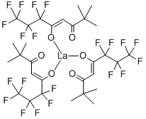 structure of CAS# 19106-89-9, Tris(6,6,7,7,8,8,8-Heptafluoro-2,2-Dimethyl-3,5-Octanedionato)-Lanthanum;TRIS(6,6,7,7,8,8,8-HEPTAFLUORO-2,2-DIMETHYL-3,5-OCTANEDIONATO)LANTHANUM;Lanthanum(Lll) 6,6,7,7,8,8,8-Heptafluoro-2,2-Dimethyl-3,5-Octanedionate;LANTHANUM 6,6,7,7,8,8,8-HEPTAFLUORO-2,2-DIMETHYL-3,5-OCTANEDIONATE