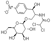 结构式 CAS# 191476-32-1, 2,2-二氯-N-[(1R,2R)-1-[(beta-D-吡喃半乳糖基氧基)甲基]-2-羟基-2-(4-硝基苯基)乙基]-乙酰胺