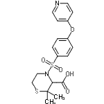 CAS#: 192329-83-2， 2,2-Dimethyl-4-{[4-(4-Pyridinyloxy)Phenyl]Sulfonyl}-3-Thiomorpholinecarboxylic Acid