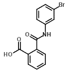 structure of CAS# 19336-82-4, 2-[(3-Bromophenyl)Carbamoyl]Benzoic Acid;2-[(3-bromoanilino)carbonyl]benzoic acid;2-[(3-bromoanilino)carbonyl]-benzoic acid;2-{[(3-bromophenyl)amino]carbonyl}benzoic acid