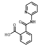structure of CAS# 19357-10-9, 2-(2-Pyridinylcarbamoyl)Benzoic Acid;2-(N-(2-pyridyl)carbamoyl)benzoic acid;2-(pyridin-2-ylcarbamoyl)benzoic acid;2-[(2-pyridinylamino)carbonyl]benzoic acid