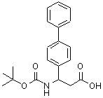 结构式 CAS# 193633-60-2, 3-(4-联苯基)-3-({[(2-甲基-2-丙基)氧基]羰基}氨基)丙酸