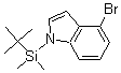 结构式 CAS# 193694-04-1, 4-溴-1-[叔丁基二甲基硅烷基]-1H-吲哚