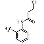 结构式 CAS# 19422-76-5, 3-氯-N-(2-甲基苯基)丙酰胺