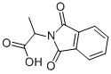 structure of CAS# 19506-87-7, 2-Phthalimidopropionic Acid;2-(1,3-Dioxoisoindolin-2-Yl)Propanoic Acid;2-(1,3-Dioxo-2-Isoindolinyl)Propanoic Acid;2-(1,3-Diketoisoindolin-2-Yl)Propionic Acid