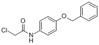 structure of CAS# 19514-92-2, N-(4-Benzyloxy-Phenyl)-2-Chloro-Acetamide;N-[4-(Benzyloxy)Phenyl]-2-Chloro-Acetamide;2-Chloro-N-[4-(Phenylmethoxy)Phenyl]Ethanamide;Zinc00297858