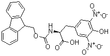 structure of CAS# 195434-42-5, N-[(9H-Fluoren-9-Ylmethoxy)Carbonyl]-3,5-Dinitro-L-Tyrosine;N-ALPHA-(9-FLUORENYLMETHOXYCARBONYL)-L-(3,5-DINITRO)TYROSINE;FMOC-3,5-DINITRO-4-HYDROXY-L-PHENYLALANINE;FMOC-3,5-DINITRO-L-TYROSINE