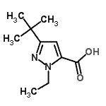 CAS#: 195447-83-7， 1-Ethyl-3-(2-Methyl-2-Propanyl)-1H-Pyrazole-5-Carboxylic Acid