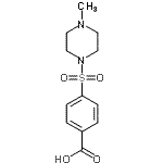 structure of CAS# 19580-36-0, 4-[(4-Methyl-1-Piperazinyl)Sulfonyl]Benzoic Acid;4-((4-methylpiperazin-1-yl)sulfonyl)benzoic acid;4-(4-Methyl-piperazine-1-sulfonyl)-benzoic acid;4-[(4-methyl-1-piperazinyl)sulfonyl]benzoic acid