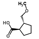 CAS#: 196492-75-8， (1R,2R)-2-(Methoxymethyl)Cyclopentanecarboxylic Acid