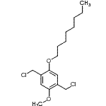 structure of CAS# 196877-73-3, 1,4-Bis(Chloromethyl)-2-Methoxy-5-(Octyloxy)Benzene;2,5-Bis(chloromethyl)-1-methoxy-4-octyloxybenzene;593435_ALDRICH