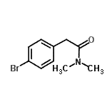 结构式 CAS# 19715-80-1, 2-(4-溴苯基)-N,N-二甲基乙酰胺