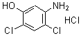 结构式 CAS# 197178-93-1, 5-氨基-2,4-二氯-苯酚盐酸盐(1:1)