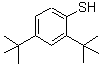 结构式 CAS# 19728-43-9, 2,4-二(2-甲基-2-丙基)苯硫酚