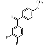 结构式 CAS# 197439-06-8, (3,4-二氟苯基)[4-(甲硫基)苯基]甲酮