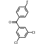 structure of CAS# 197439-66-0, (3,5-Dichlorophenyl)(4-Fluorophenyl)Methanone;3,5-Dichloro-4'-fluorobenzophenone