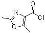 structure of CAS# 197719-27-0, 2,5-Dimethyl-4-Oxazolecarbonylchloride;4-Oxazolecarbonyl Chloride, 2,5-Dimethyl- (9CI);2,5-DIMETHYL-1,3-OXAZOLE-4-CARBONYL CHLORIDE