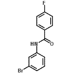 结构式 CAS# 1978-81-0, N-(3-溴苯基)-4-氟苯甲酰胺