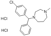 CAS#: 1982-36-1， 1-[p-Chlorodiphenylmethyl]-4-Methyl-1,4-Diazacycloheptane Dihydrochloride