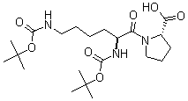 structure of CAS# 198475-99-9, N2,N6-Bis[(1,1-Dimethylethoxy)Carbonyl]-L-Lysyl-L-Proline