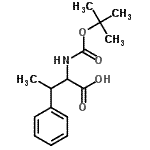 structure of CAS# 198493-85-5, beta-Methyl-N-{[(2-Methyl-2-Propanyl)Oxy]Carbonyl}Phenylalanine;(2r, 3r)/(2s, 3s)-racemic-boc-β-methyl-phenylalanine;(2R,3R)/(2S,3S)-racemic-Boc-β-methyl-phenylalanine;(2S, 3S)-Boc-β-methyl-phenylalanine
