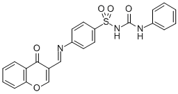 CAS#: 198649-70-6， 1-[4-[(4-Oxochromen-3-Yl)Methylideneamino]Phenyl]Sulfonyl-3-Phenylurea