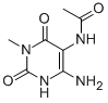 structure of CAS# 19893-78-8, 5-Acetylamino-6-amino-3-methyluracil;N-(4-Amino-2,6-Diketo-1-Methyl-3H-Pyrimidin-5-Yl)Acetamide;N-(4-Amino-1-Methyl-2,6-Dioxo-3H-Pyrimidin-5-Yl)Ethanamide;Ncgc00165945-01