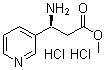 结构式 CAS# 198959-36-3, (S)-beta-氨基-3-吡啶丙酸甲酯二盐酸盐