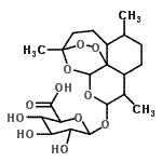 CAS#: 198976-06-6， 1,5,9-Trimethyl-11,14,15,16-tetraoxatetracyclo[10.3.1.0<sup>4,13</sup>.0<sup>8,13</sup>]hexadec-10-yl hexopyranosiduronic acid