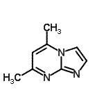 structure of CAS# 1990-93-8, 5,7-Dimethylimidazo[1,2-a]Pyrimidine;5,7-dimethyl-4-hydroimidazo[1,2-a]pyrimidine;5,7-Dimethyl-imidazo[1,2-a]pyrimidine;MFCD09027931