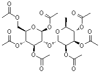 CAS#: 19949-47-4， 1,3,4,6-Tetra-O-Acetyl-2-O-(2,3,4-Tri-O-Acetyl-6-Deoxy-alpha-L-Mannopyranosyl)-beta-D-Glucopyranose