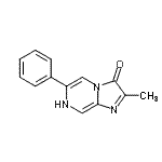 structure of CAS# 19953-58-3, 2-Methyl-6-Phenylimidazo[1,2-a]Pyrazin-3(7H)-One;2-methyl-6-phenyl-3,7-dihydroimidazo(1,2-a)pyrazin-3-one;2-Methyl-6-phenyl-3,7-dihydroimidazo[1,2-a]pyrazin-3(7H)-one;2-METHYL-6-PHENYL-3,7-DIHYDROIMIDAZO[1,2-A]PYRAZIN-3-ONE