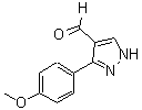 结构式 CAS# 199682-73-0, 3-(4-甲氧基苯基)-1H-吡唑-4-甲醛