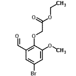 结构式 CAS# 20037-36-9, 乙基(4-溴-2-甲酰基-6-甲氧基苯氧基)乙酸酯
