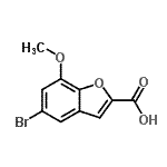 结构式 CAS# 20037-37-0, 5-溴-7-甲氧基-1-苯并呋喃-2-羧酸