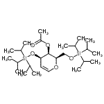 structure of CAS# 201053-38-5, 3-O-Acetyl-2,6-Anhydro-5-Deoxy-1,4-Bis-O-(Triisopropylsilyl)-D-Arabino-Hex-5-Enitol;4-O-Acetyl-3,6-di-O-(triisopropylsilyl)-D-galactal;498149_ALDRICH