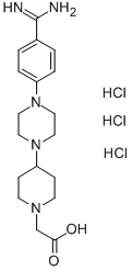 CAS#: 201304-22-5， 4-[4-[4-(Aminoiminomethyl)Phenyl]-1-Piperazinyl]-1-Piperidineacetic Acid Trihydrochloride