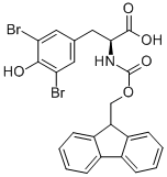 structure of CAS# 201484-26-6, 3,5-Dibromo-N-[(9H-Fluoren-9-Ylmethoxy)Carbonyl]-L-Tyrosine