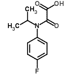 structure of CAS# 201668-31-7, [(4-Fluorophenyl)(Isopropyl)Amino](Oxo)Acetic Acid;[(4-Fluorophenyl)(1-methylethyl)amino]oxo-acetic acid;Flufenacet OA;Flufenacet oxalate